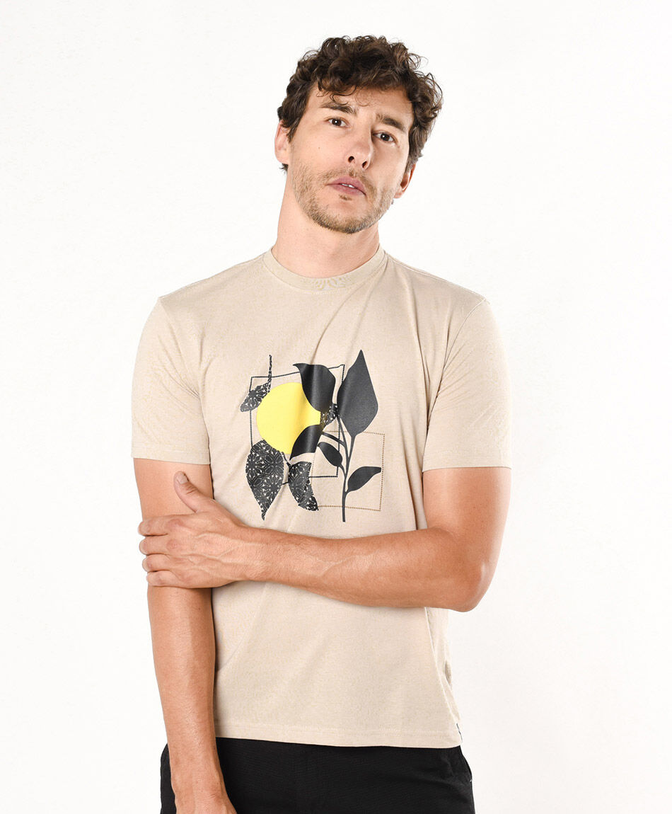 Polera hombre hojas