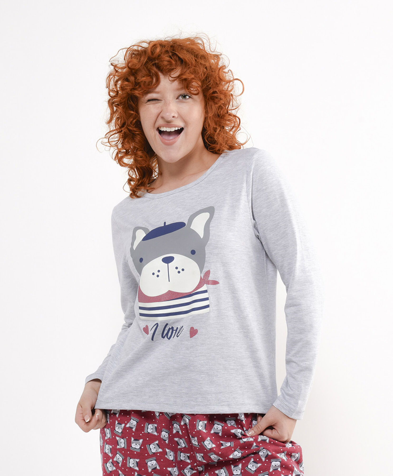 Pijama mujer perrito bulldog Pijama mujer perrito bulldog