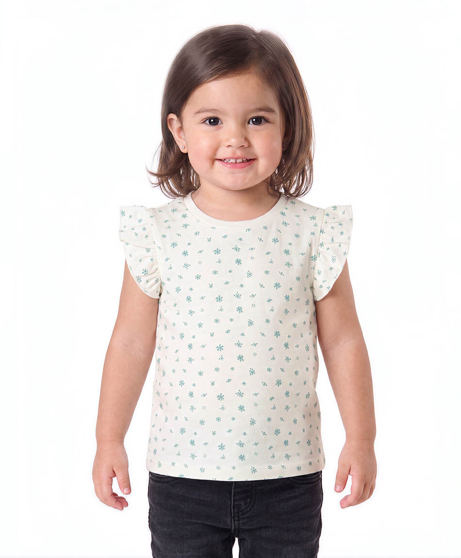 Polera beb&eacute; flores vuelos