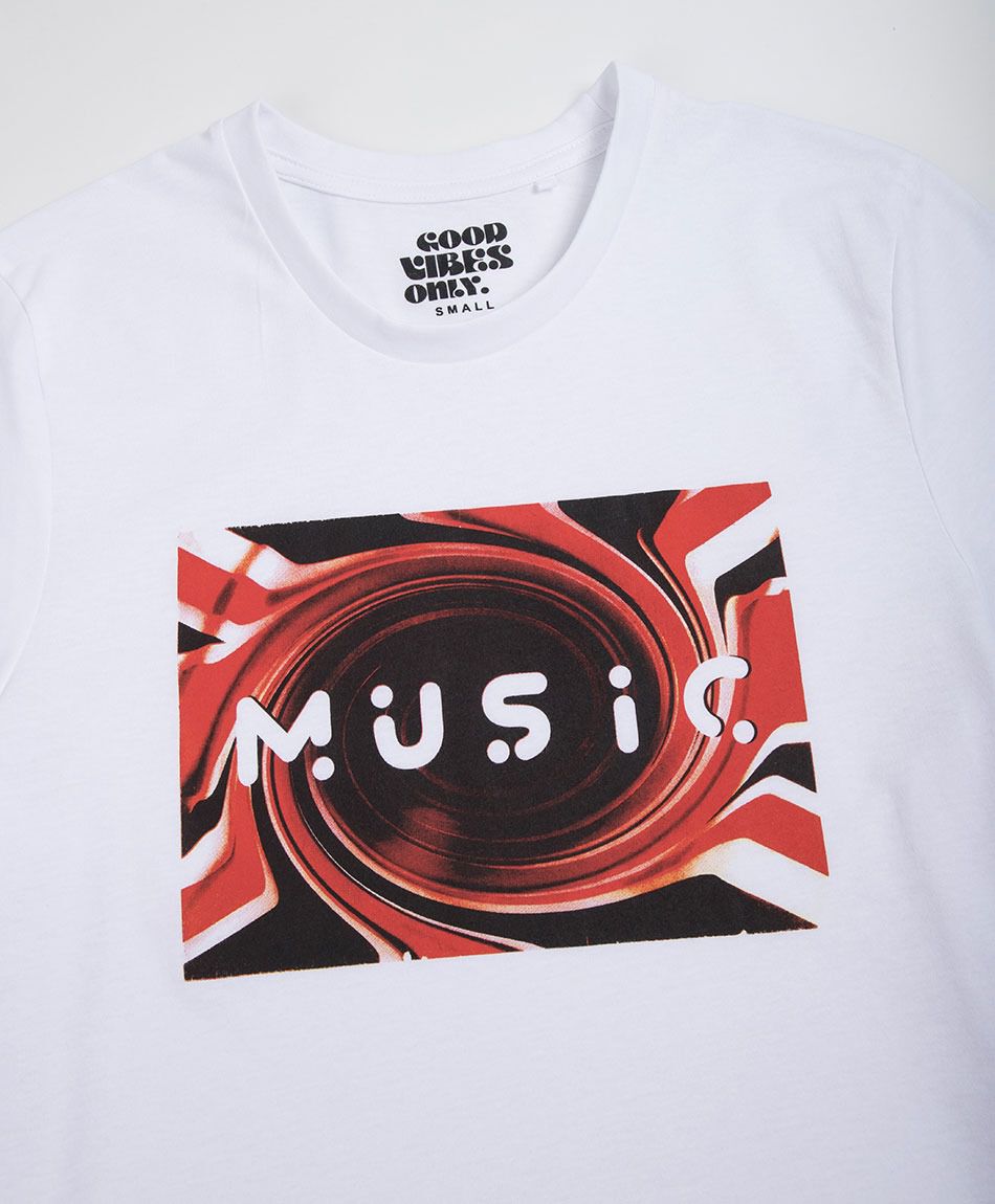 Polera hombre estampado music