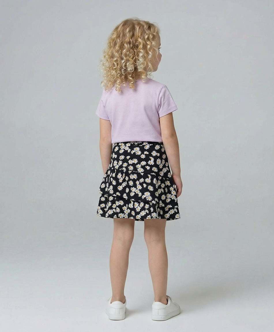 Falda ni&ntilde;a pisos floreada