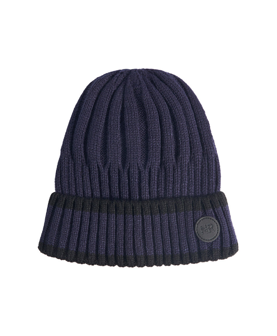 Gorro hombre textura navy