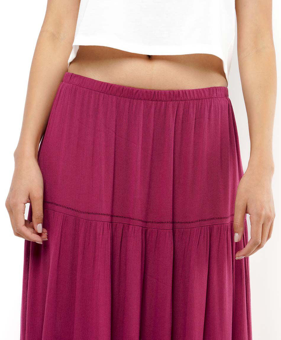 Falda mujer pisos encajes