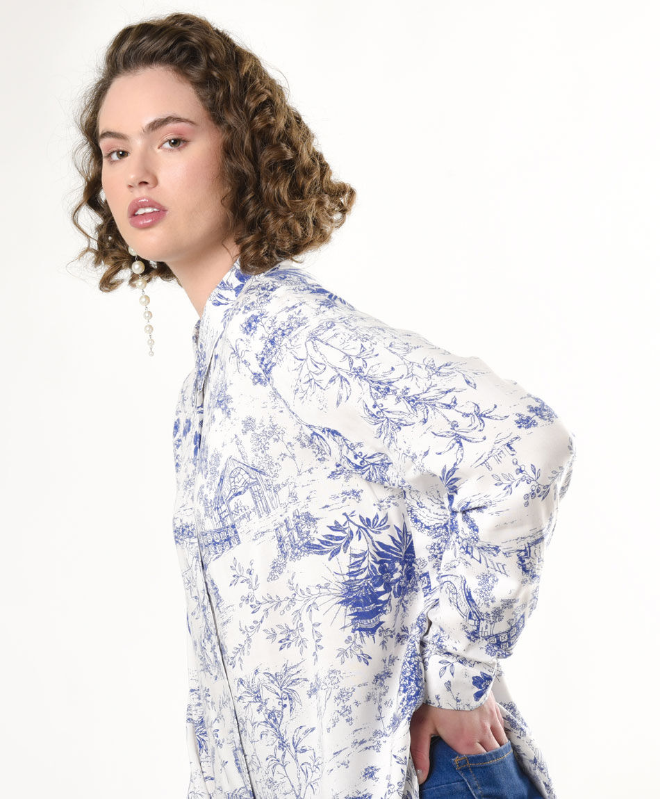 Blusa mujer estampado campo