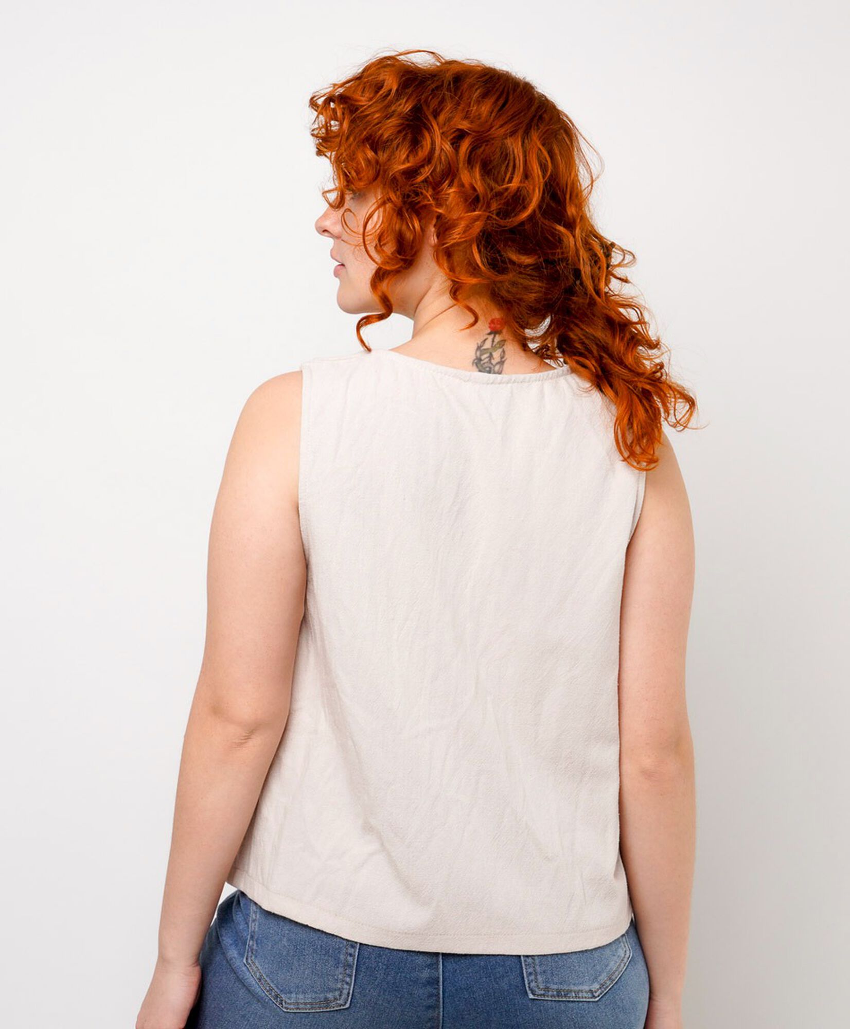 Blusa mujer lino accesorio Blusa mujer lino accesorio