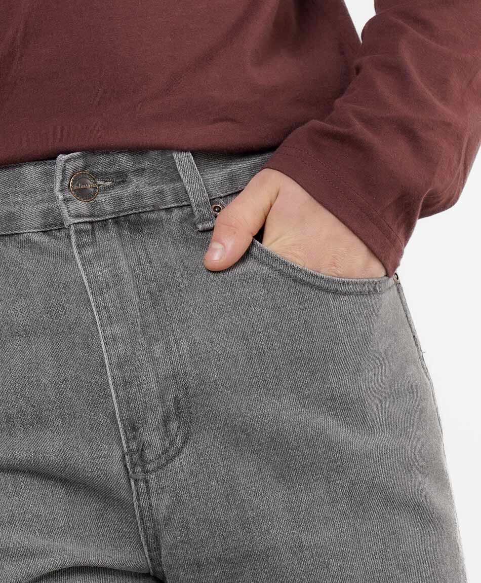 Jeans hombre gris recto
