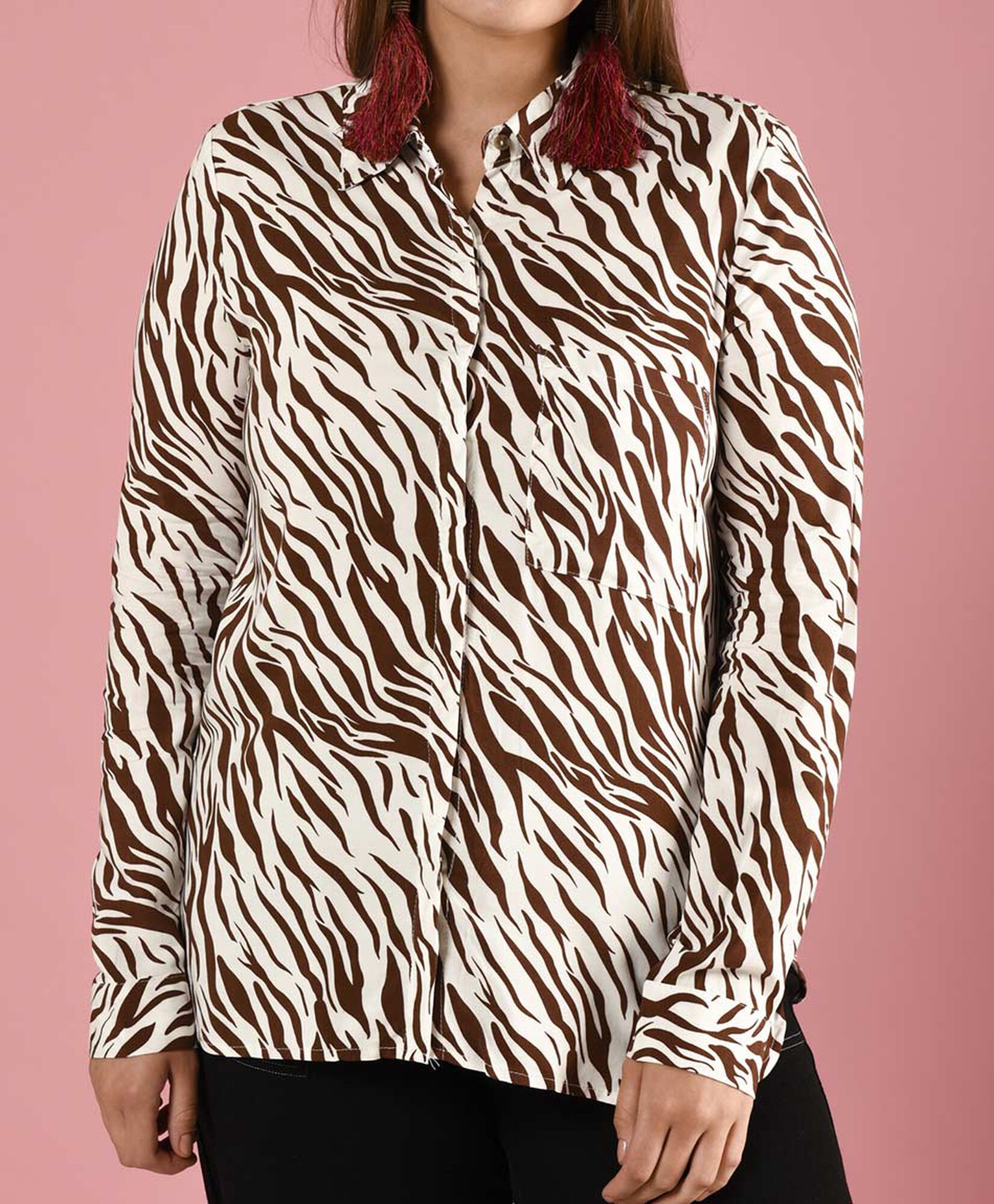 Blusa estampada mixta Blusa estampada mixta