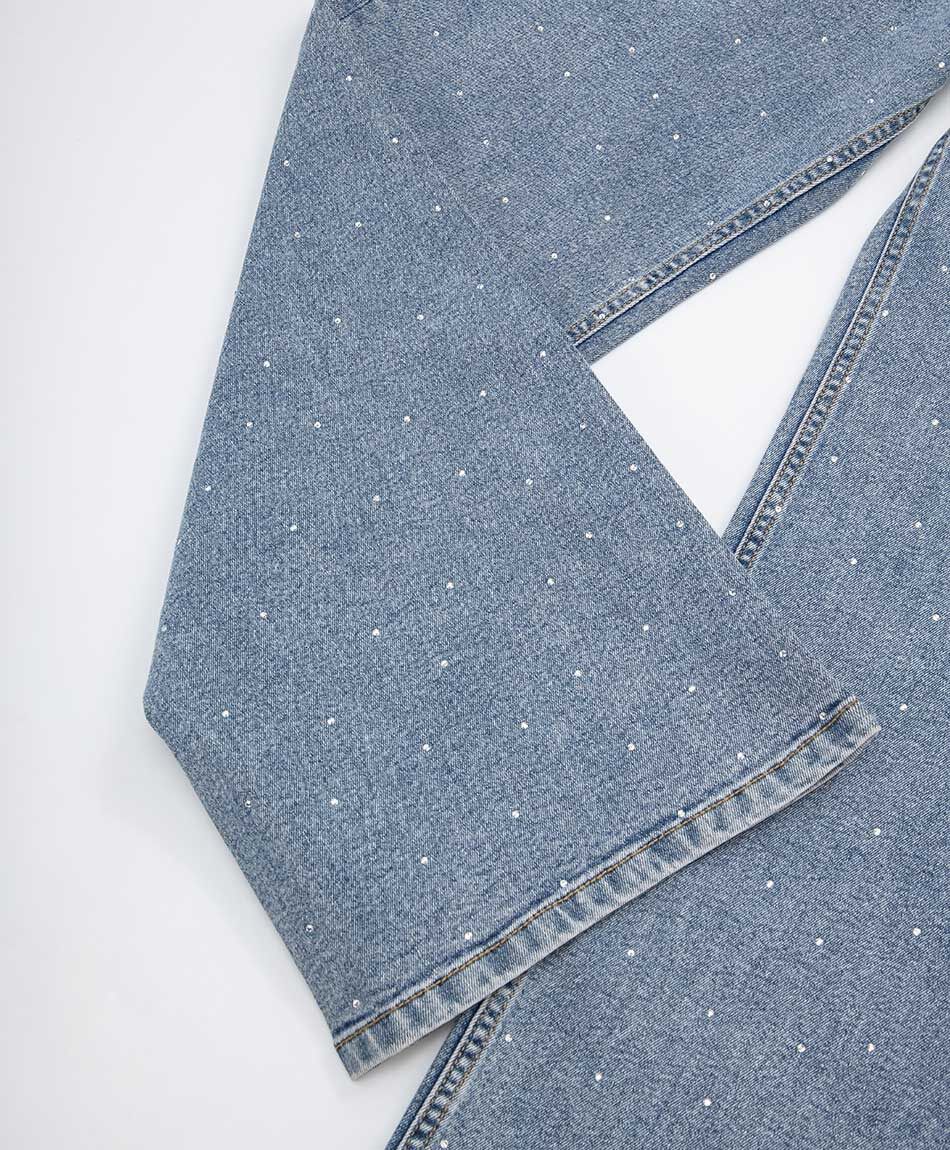 Jeans ni&ntilde;a brillos
