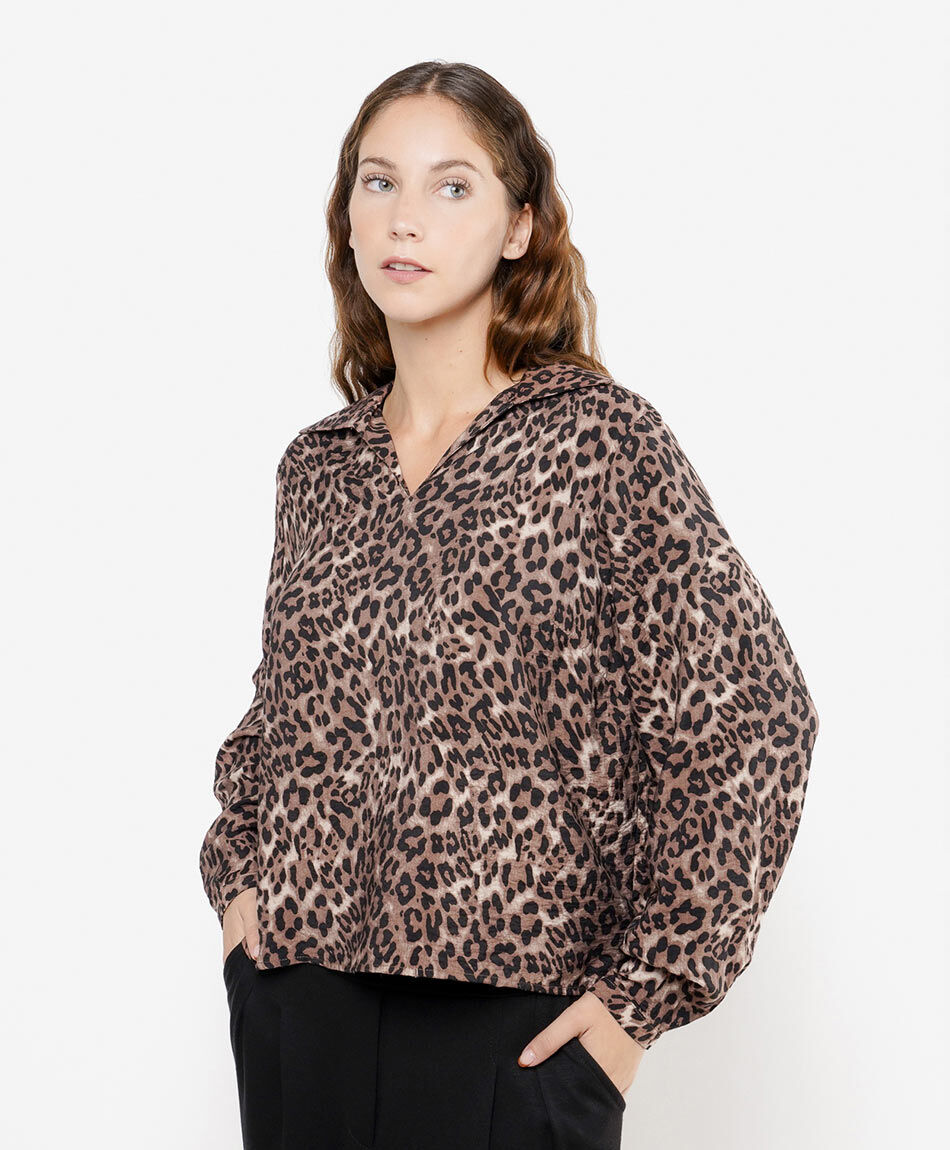 Blusa mujer animal print leopardo