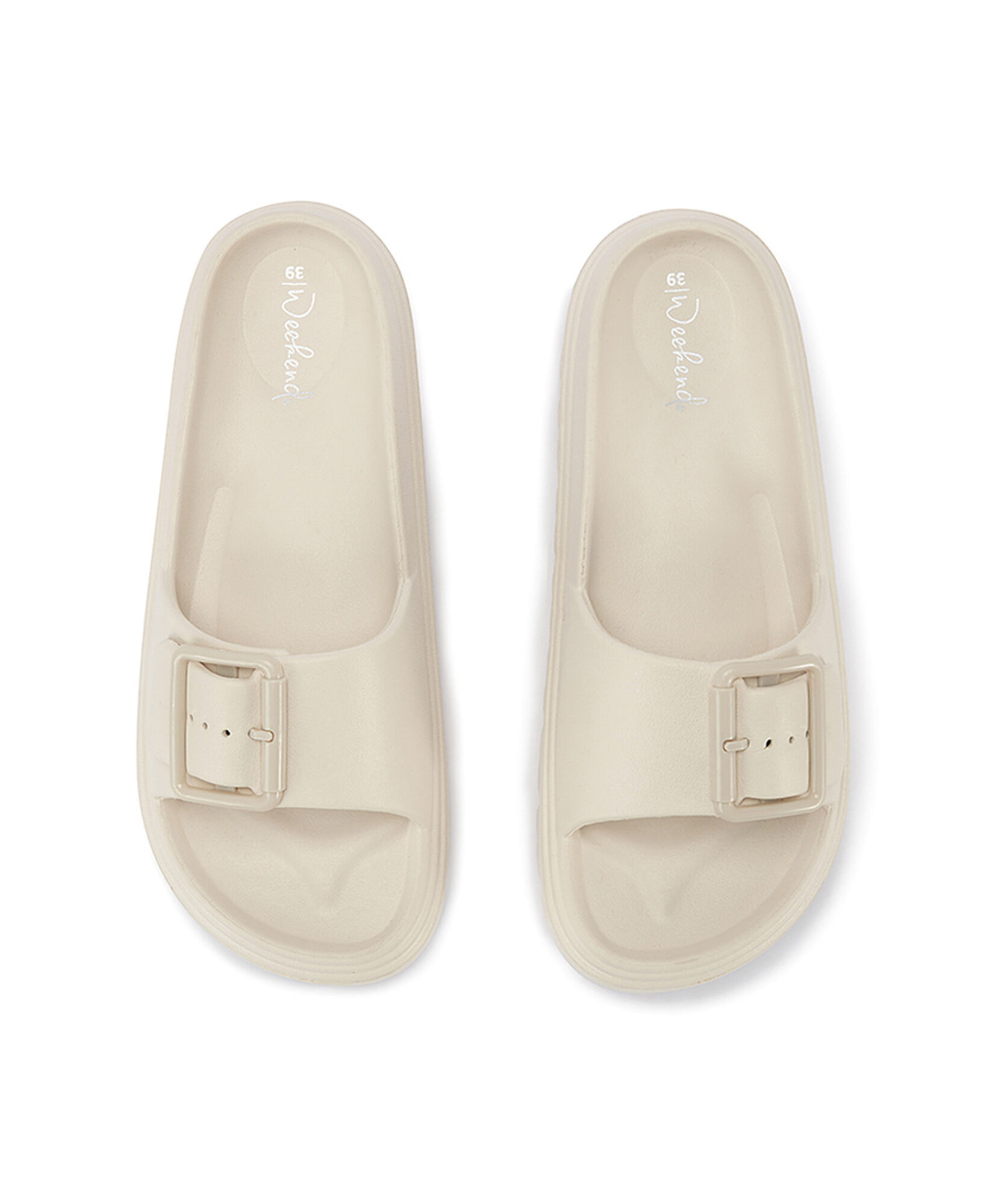 Sandalia mujer hebilla beige Sandalia mujer hebilla beige