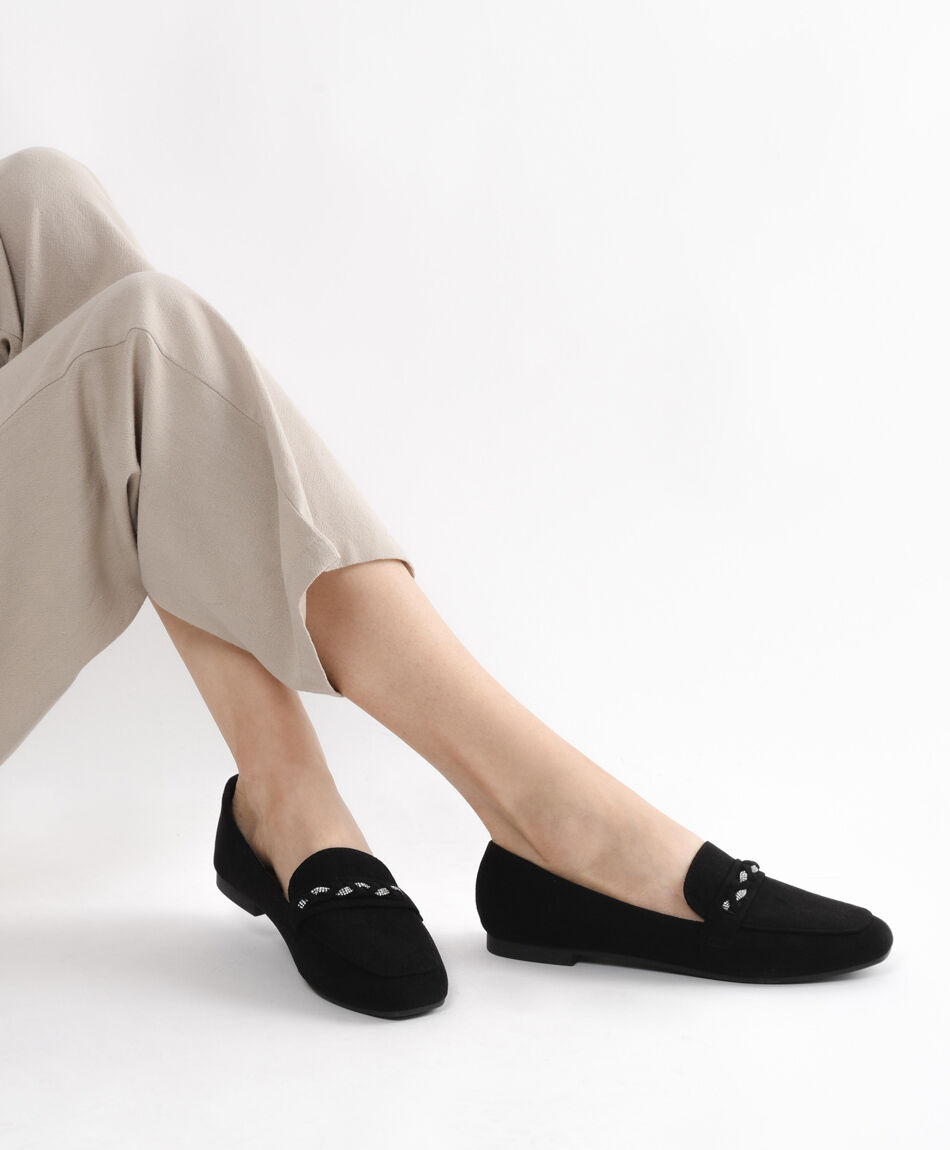 Ballerina mujer gamuza y piedras