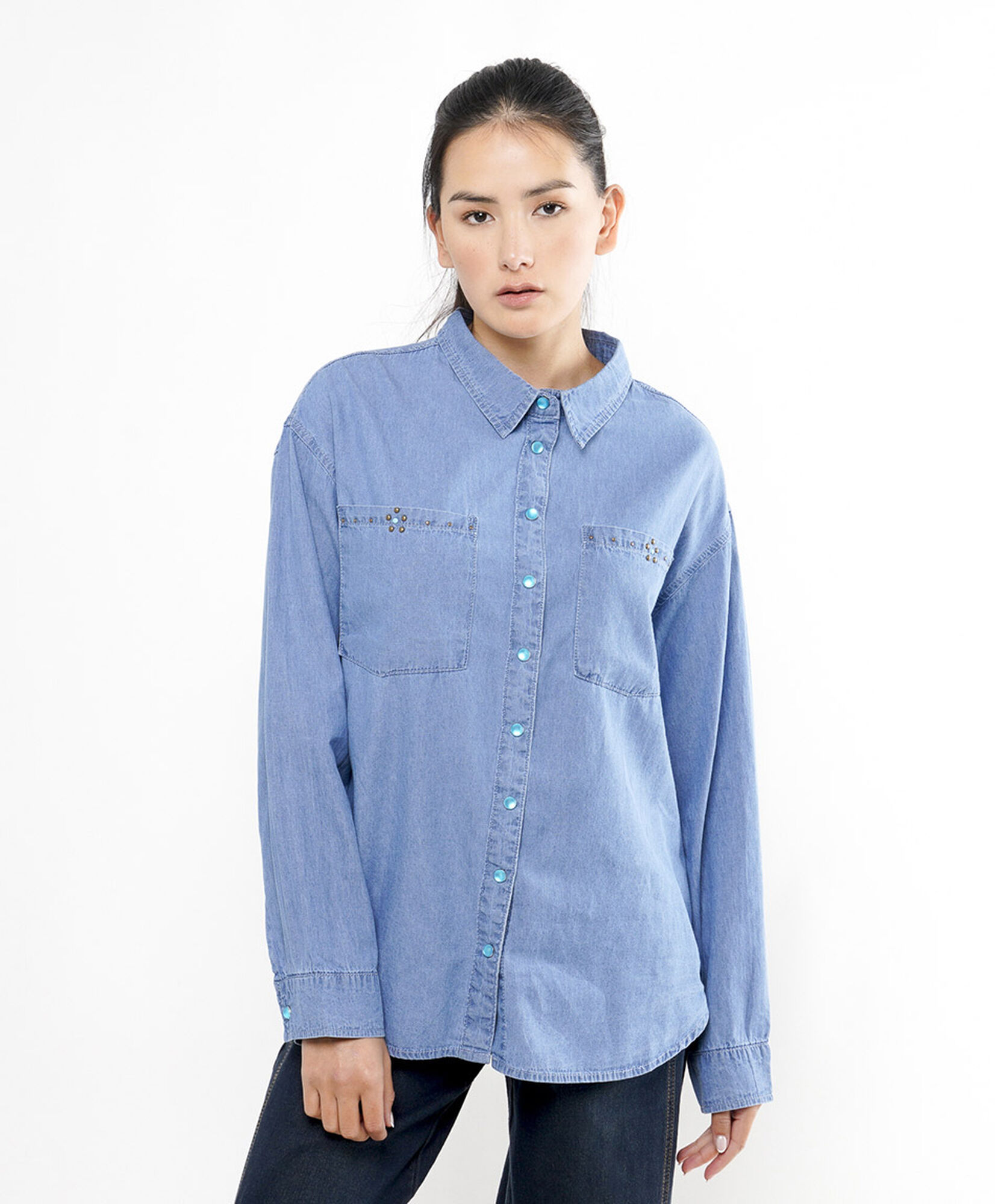Blusa mujer denim tachas Blusa mujer denim tachas