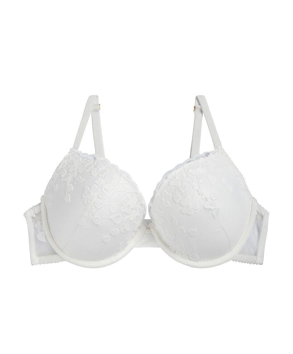 Sost&eacute;n mujer florcitas bordadas push up