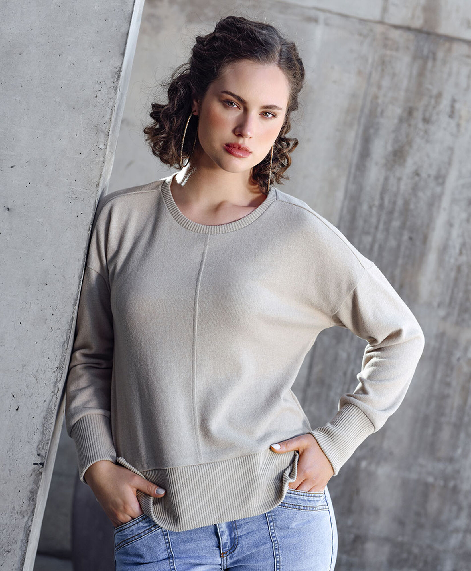 Polerón mujer costura liso Polerón mujer costura liso