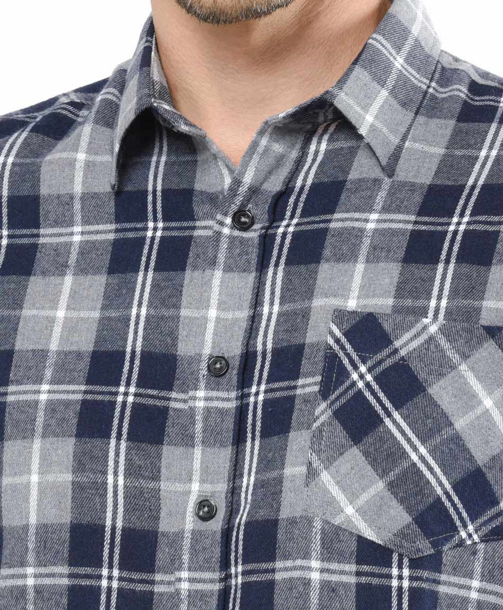 Camisa hombre franela gris Camisa hombre franela gris