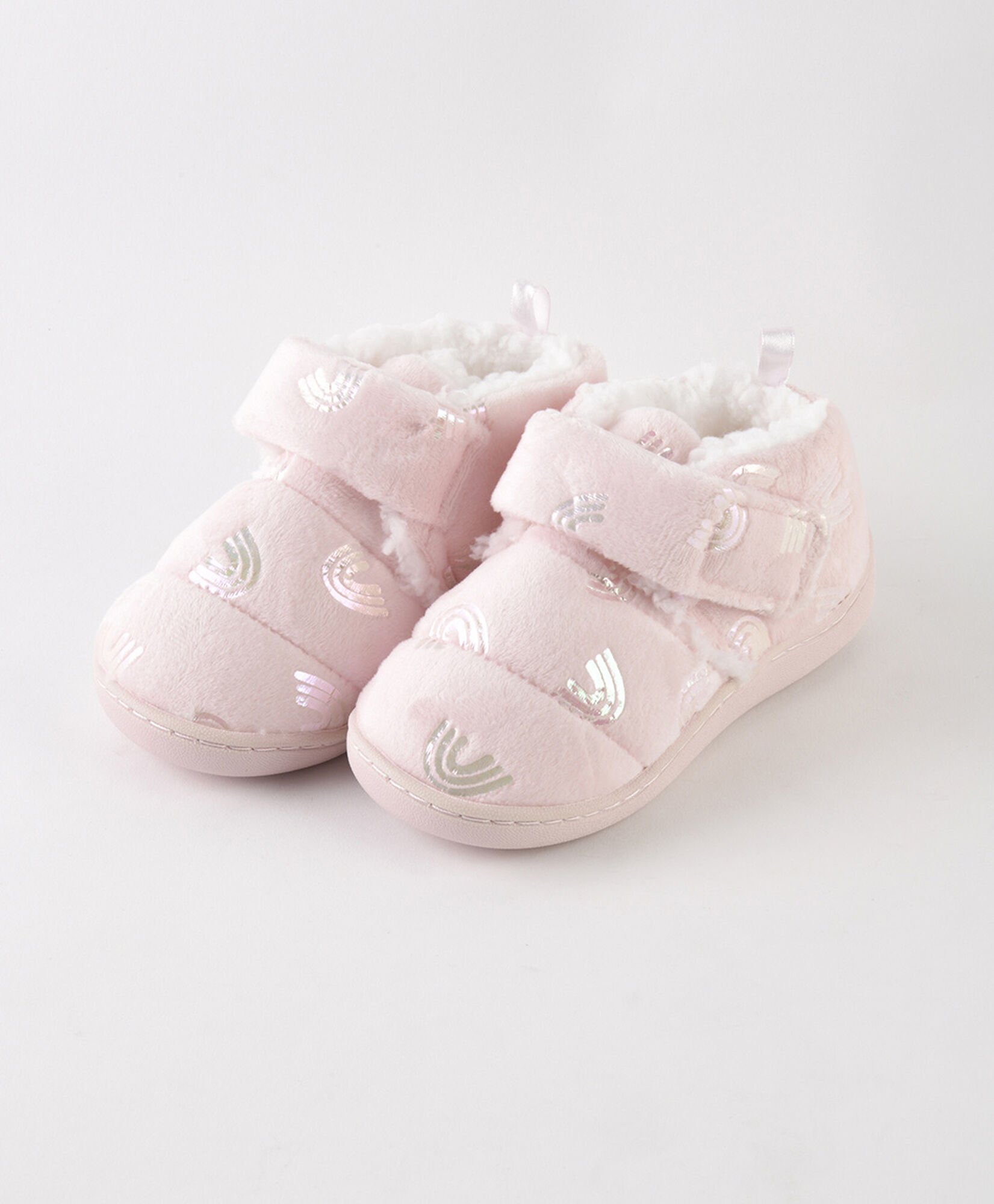 Pantufla infantil (23 a 29) rosada arcoiris Pantufla infantil (23 a 29) rosada arcoiris