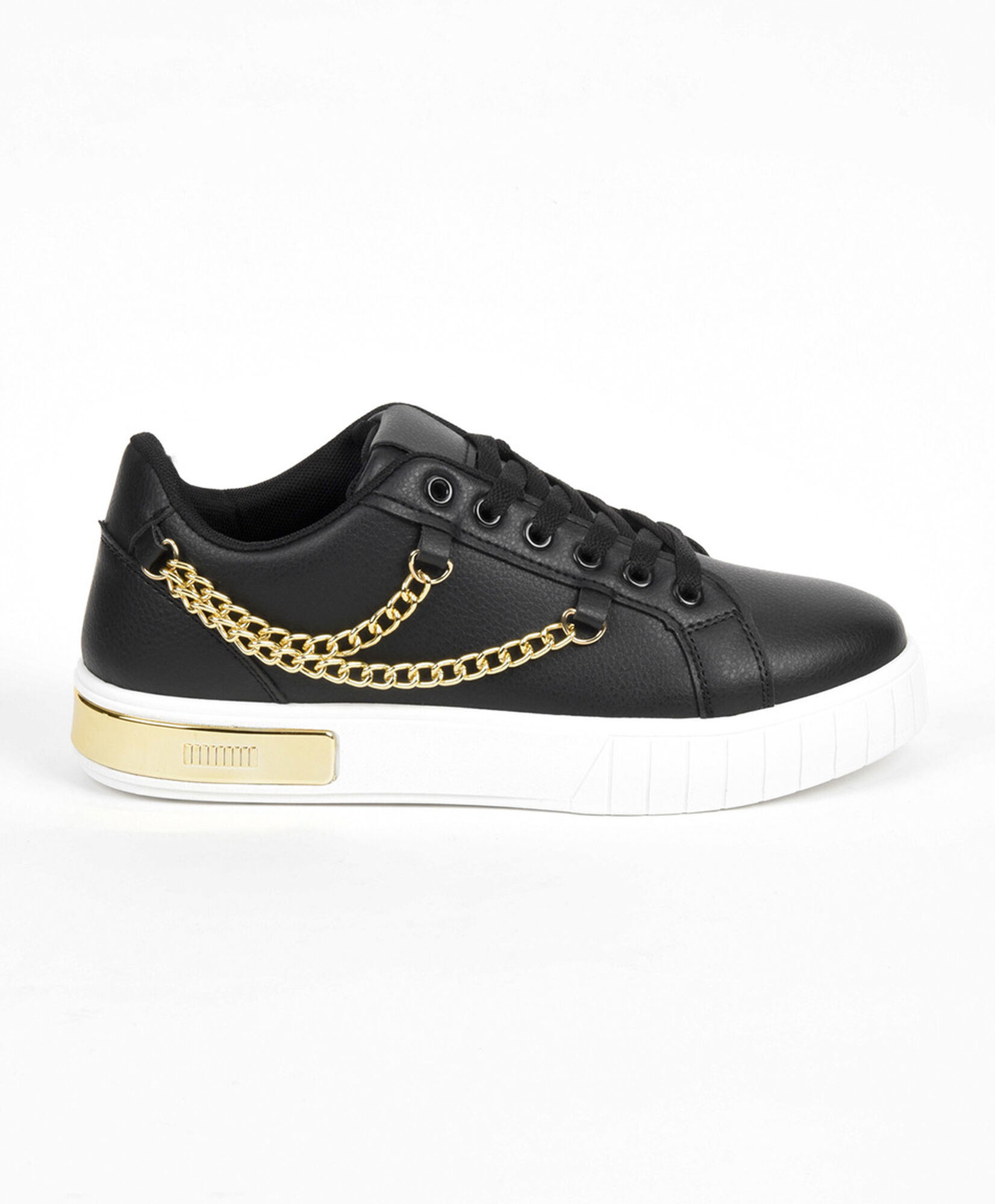 Zapatilla mujer cadenas doradas Zapatilla mujer cadenas doradas