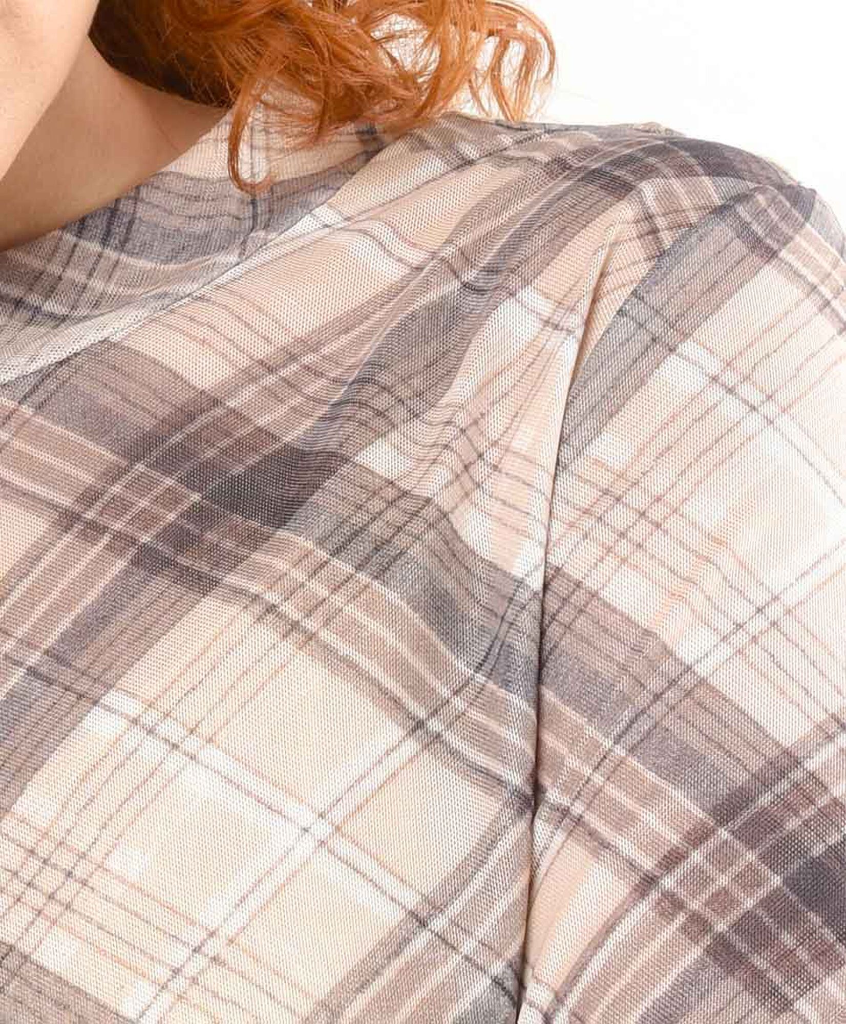 Polera mujer mesh escocés Polera mujer mesh escocés