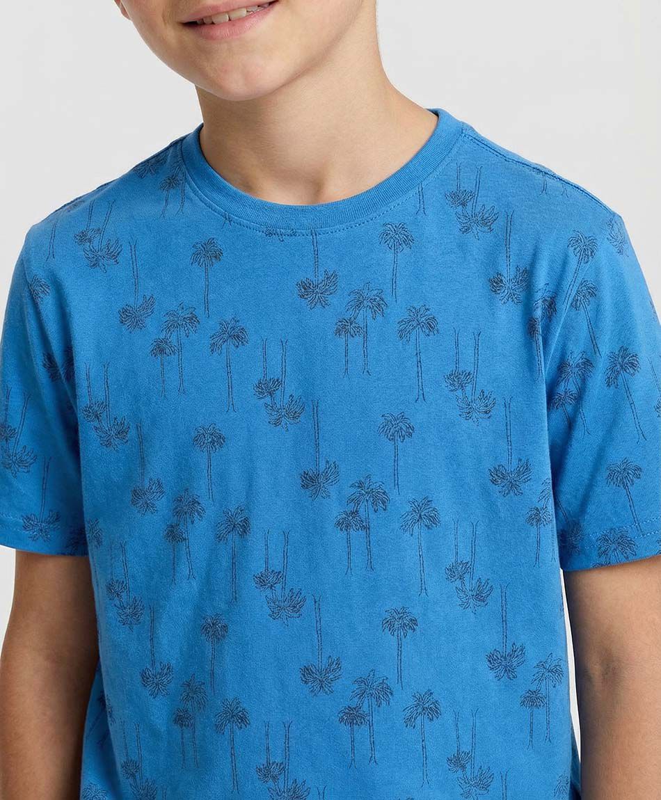 Polera ni&ntilde;o dibujos palmeras