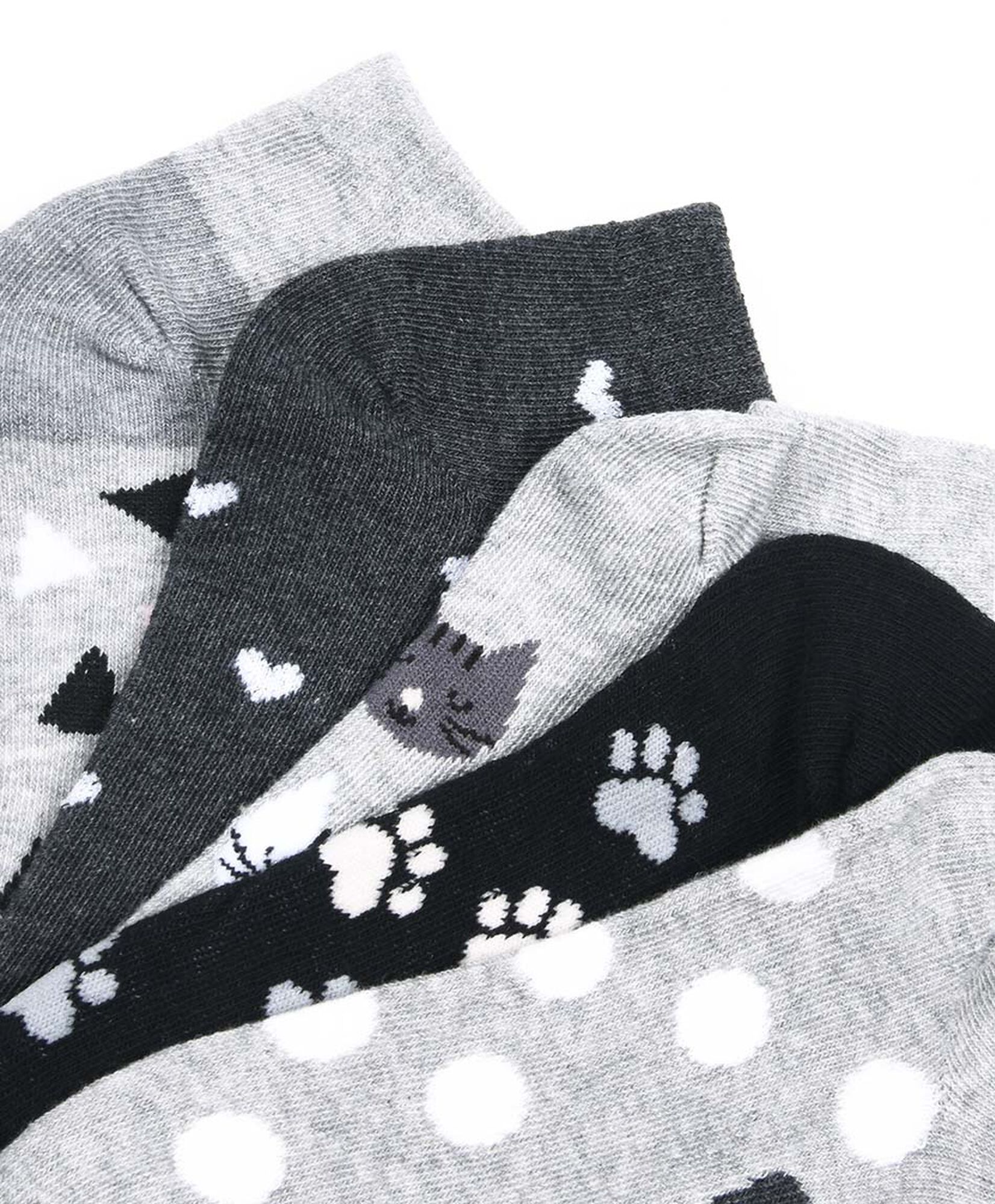 Pack 5 calcetines mujer perro y gato Pack 5 calcetines mujer perro y gato