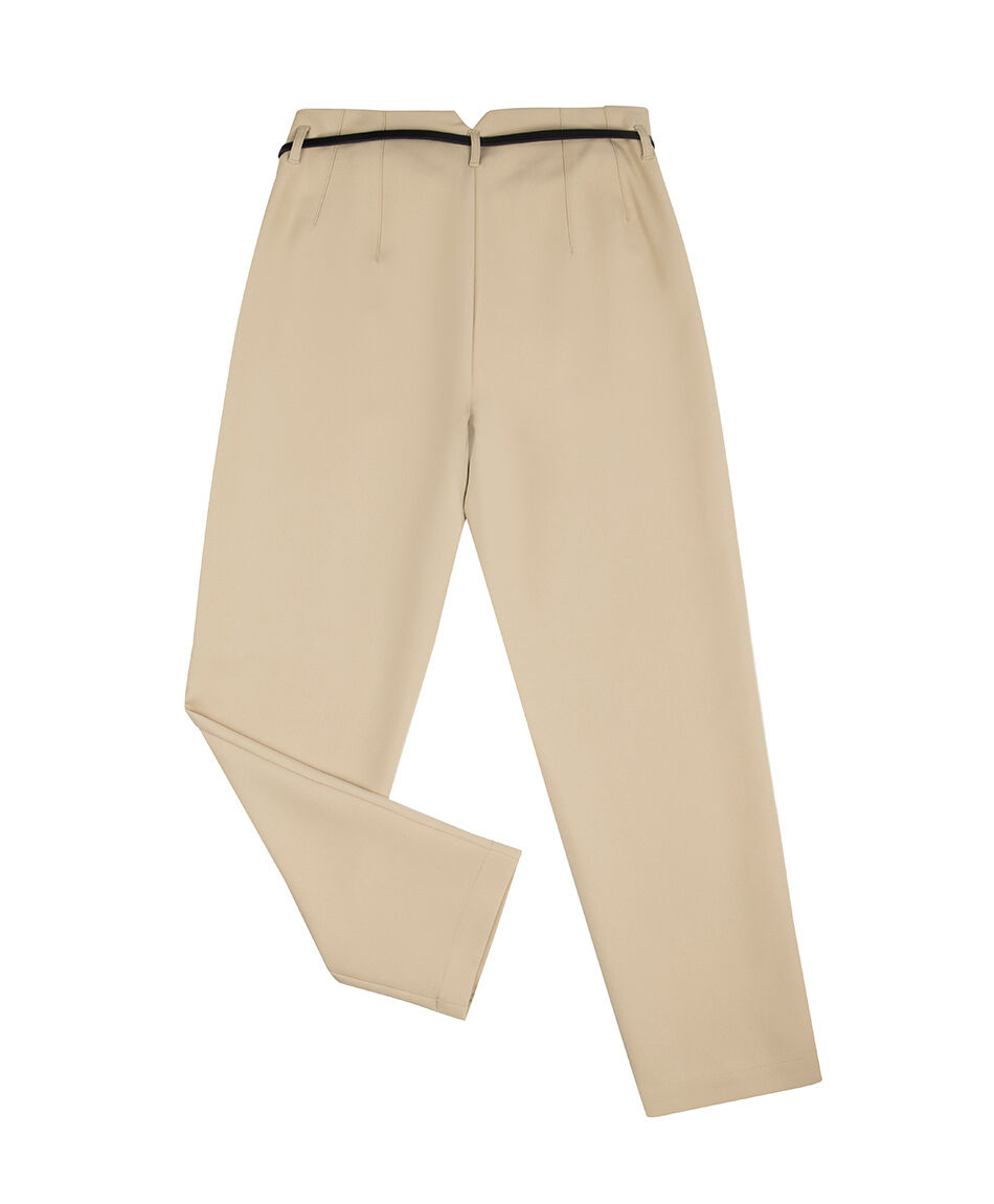 Pantal&oacute;n mujer cintur&oacute;n tiro alto