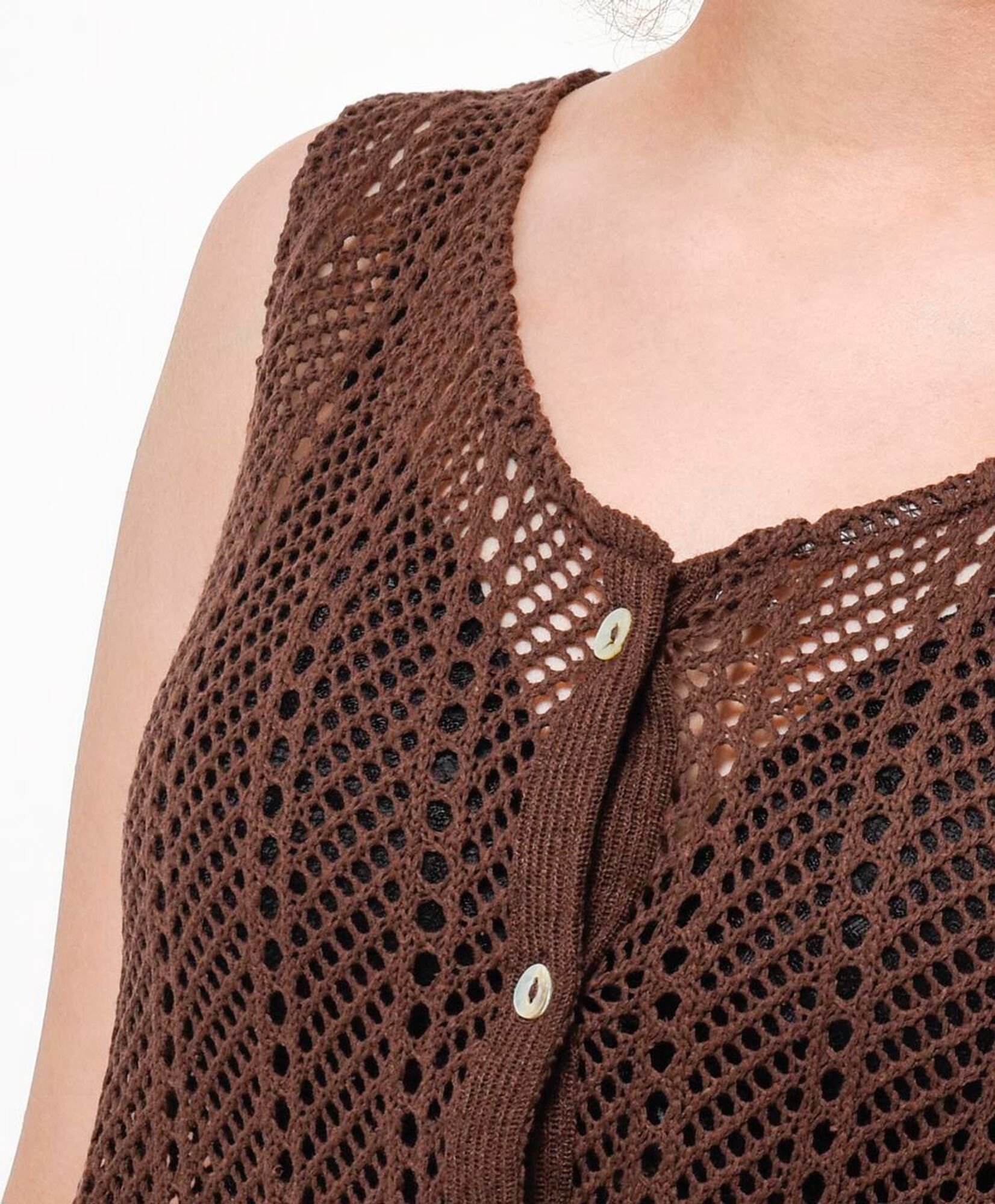 Cardigan mujer crochet botones calado Cardigan mujer crochet botones calado