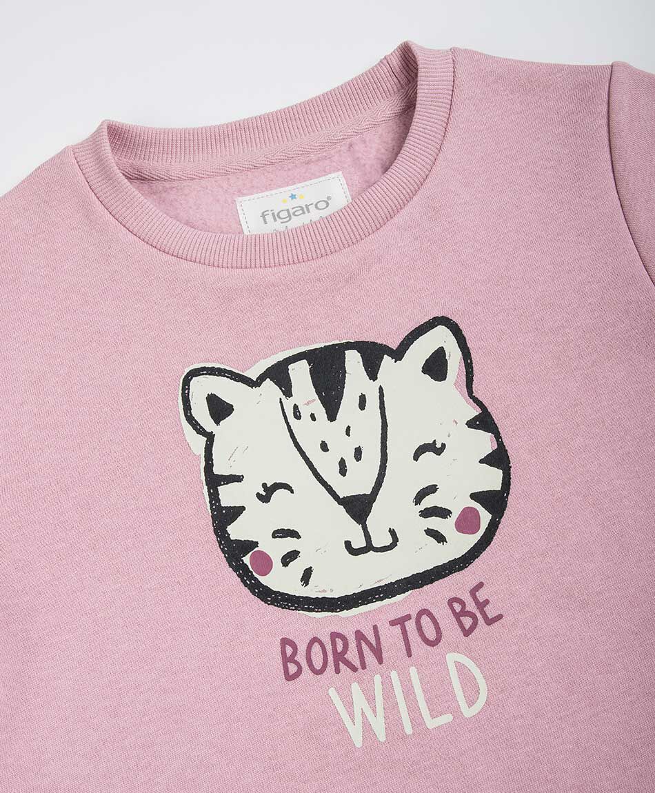 Set buzo beb&eacute; wild rosado