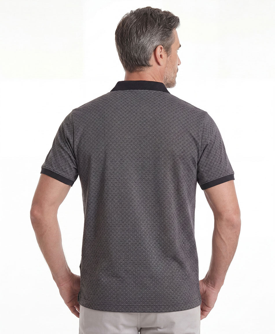 Polera hombre polo rombos