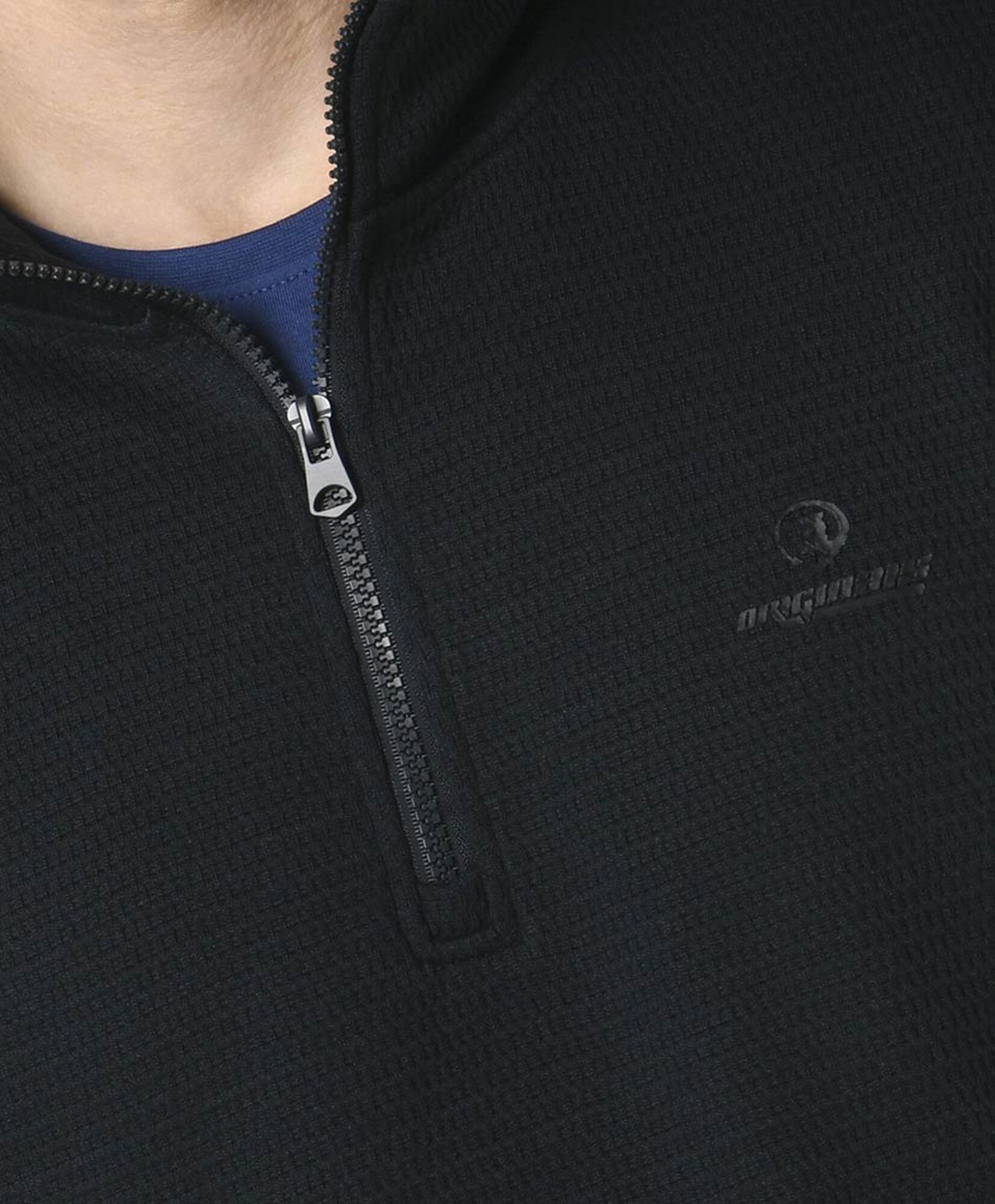 Pullover hombre textura cierre medio Pullover hombre textura cierre medio