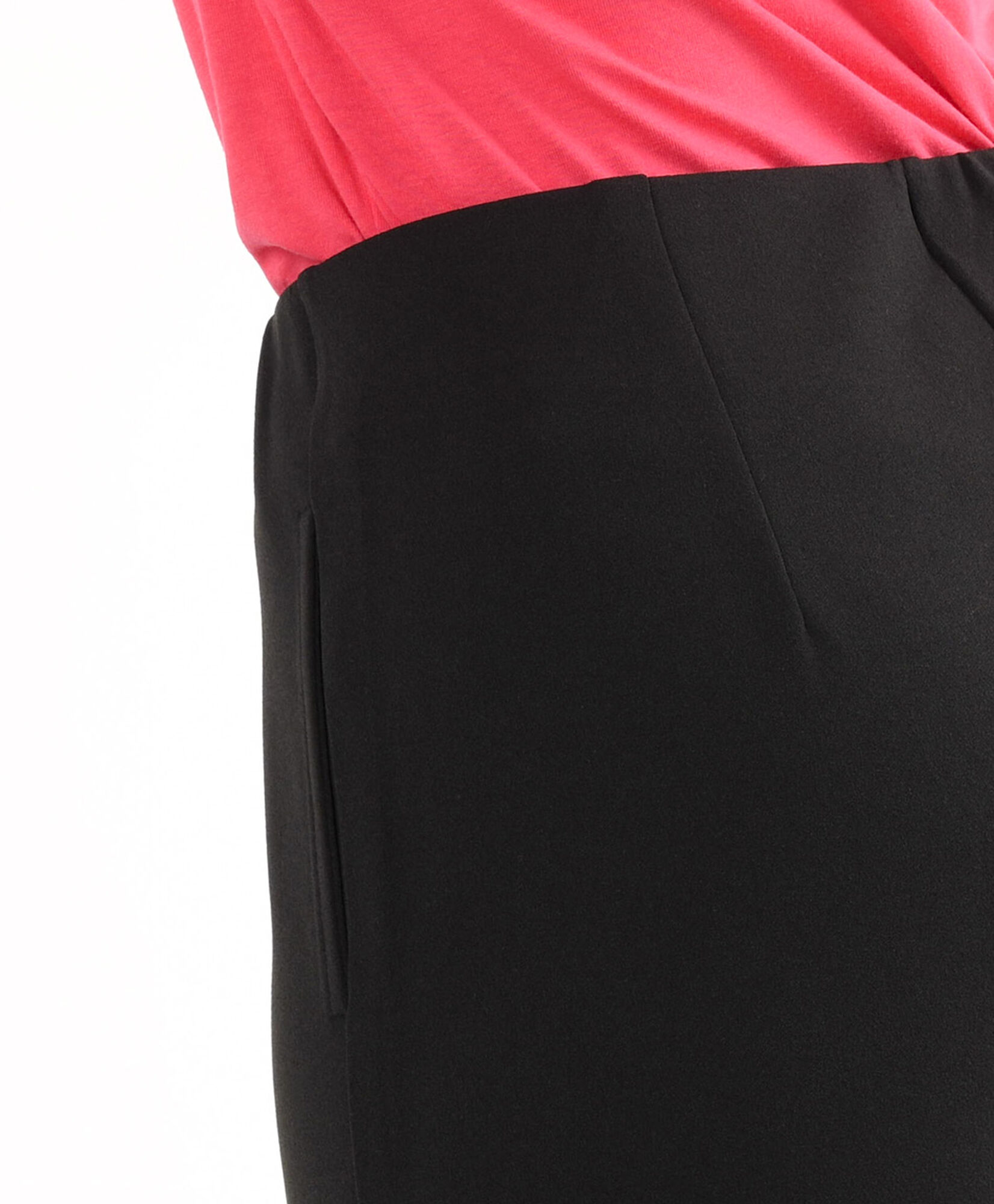 Pantalón mujer liso wide negro Pantalón mujer liso wide negro