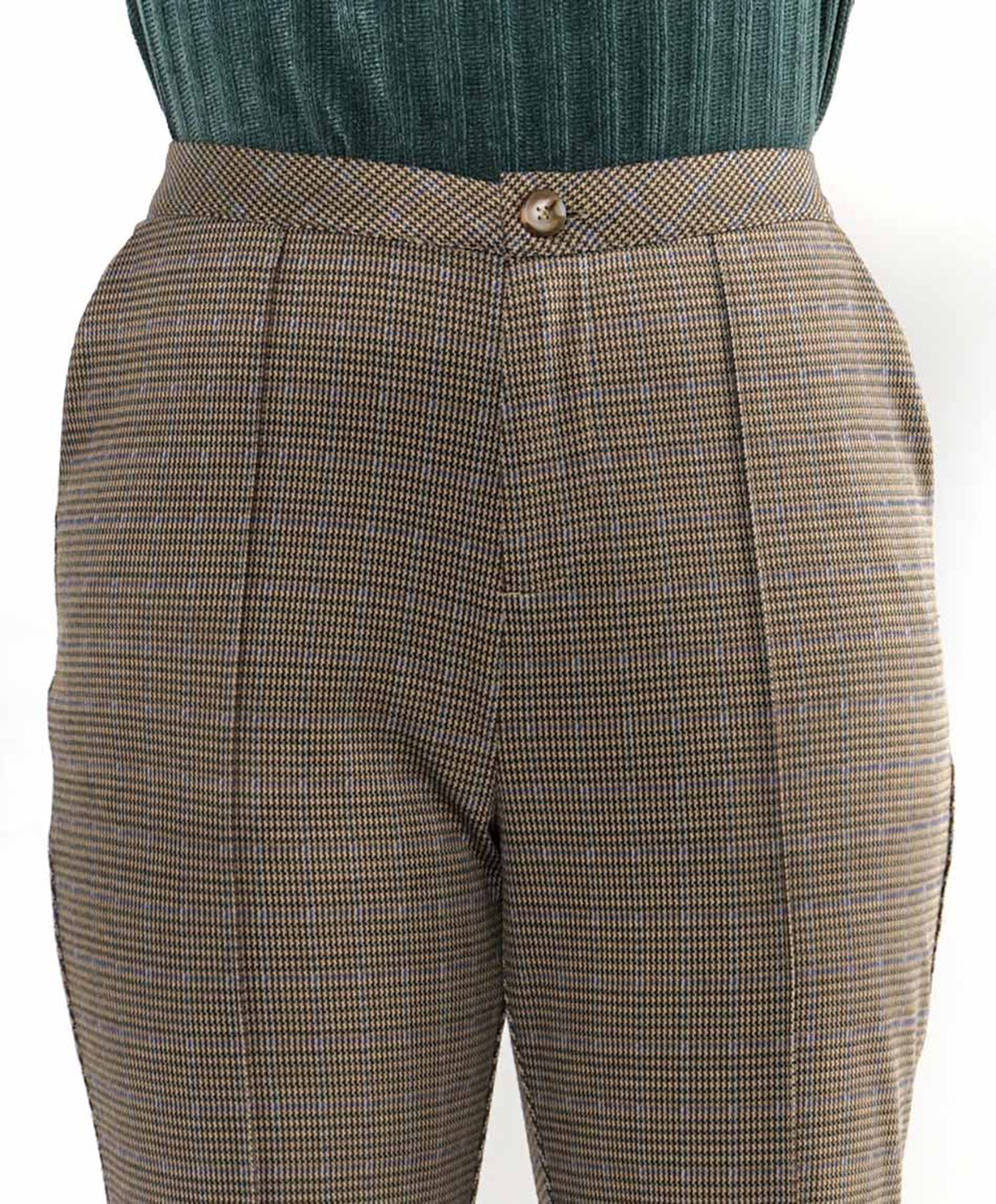 Pantalón mujer escocés costura Pantalón mujer escocés costura