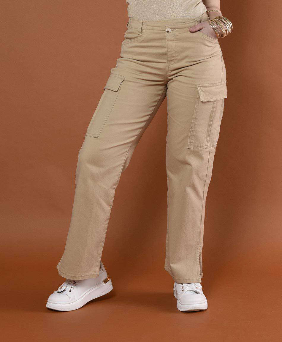Pantal&oacute;n cargo tiro alto