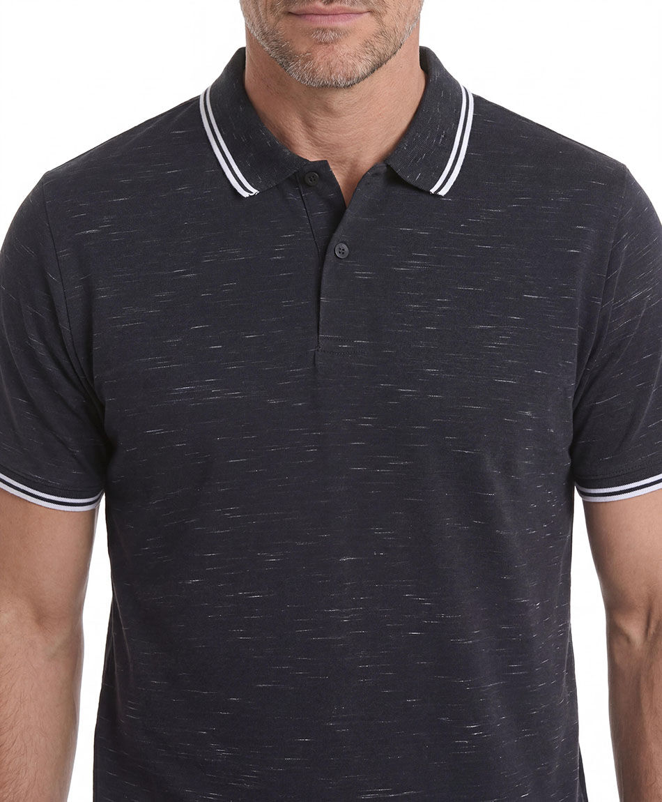 Polera hombre polo jaspeada