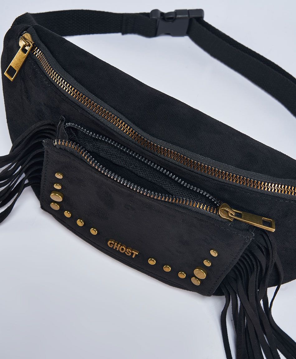 Banano mujer flecos black