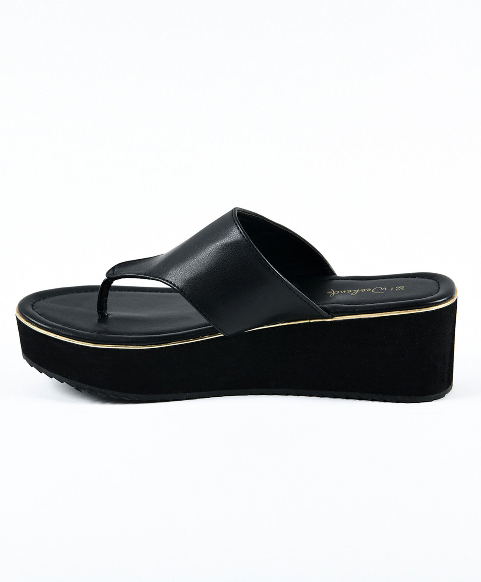 Sandalias mujer línea dorada plataforma Sandalias mujer línea dorada plataforma