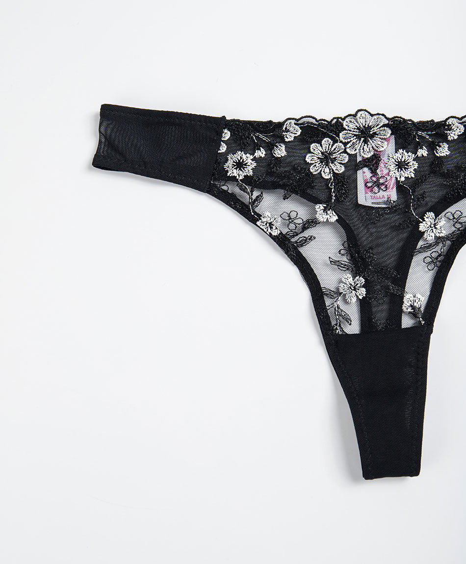 Colaless mujer mesh bordado flores