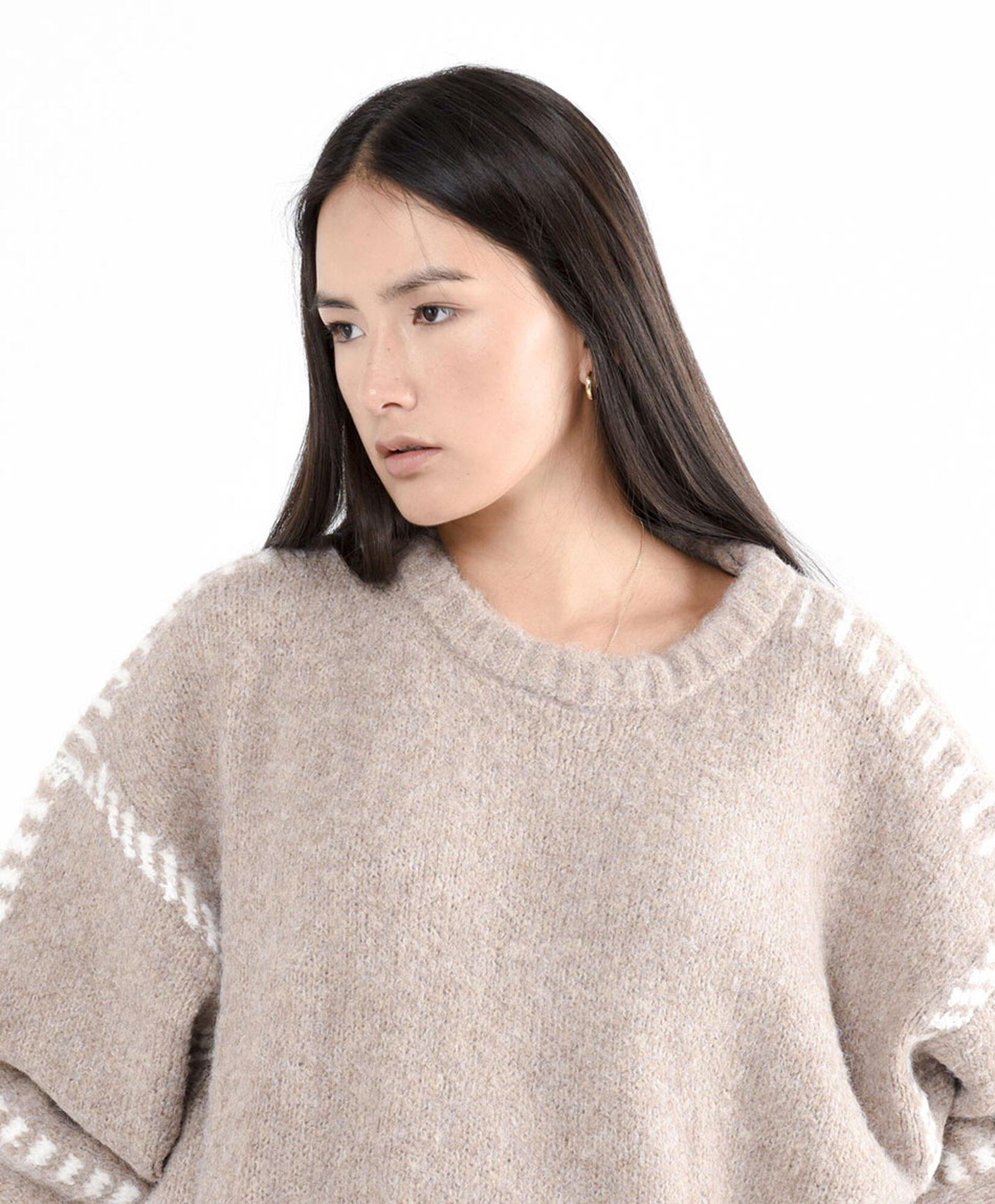 Sweater mujer detalles mangas Sweater mujer detalles mangas