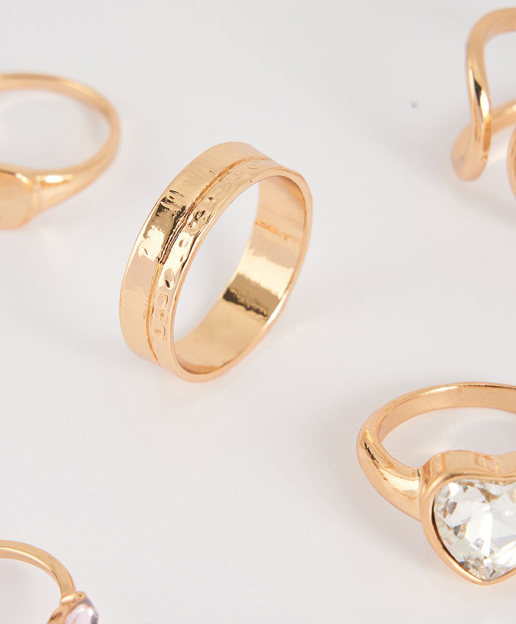 Set 6 anillos dorados Set 6 anillos dorados