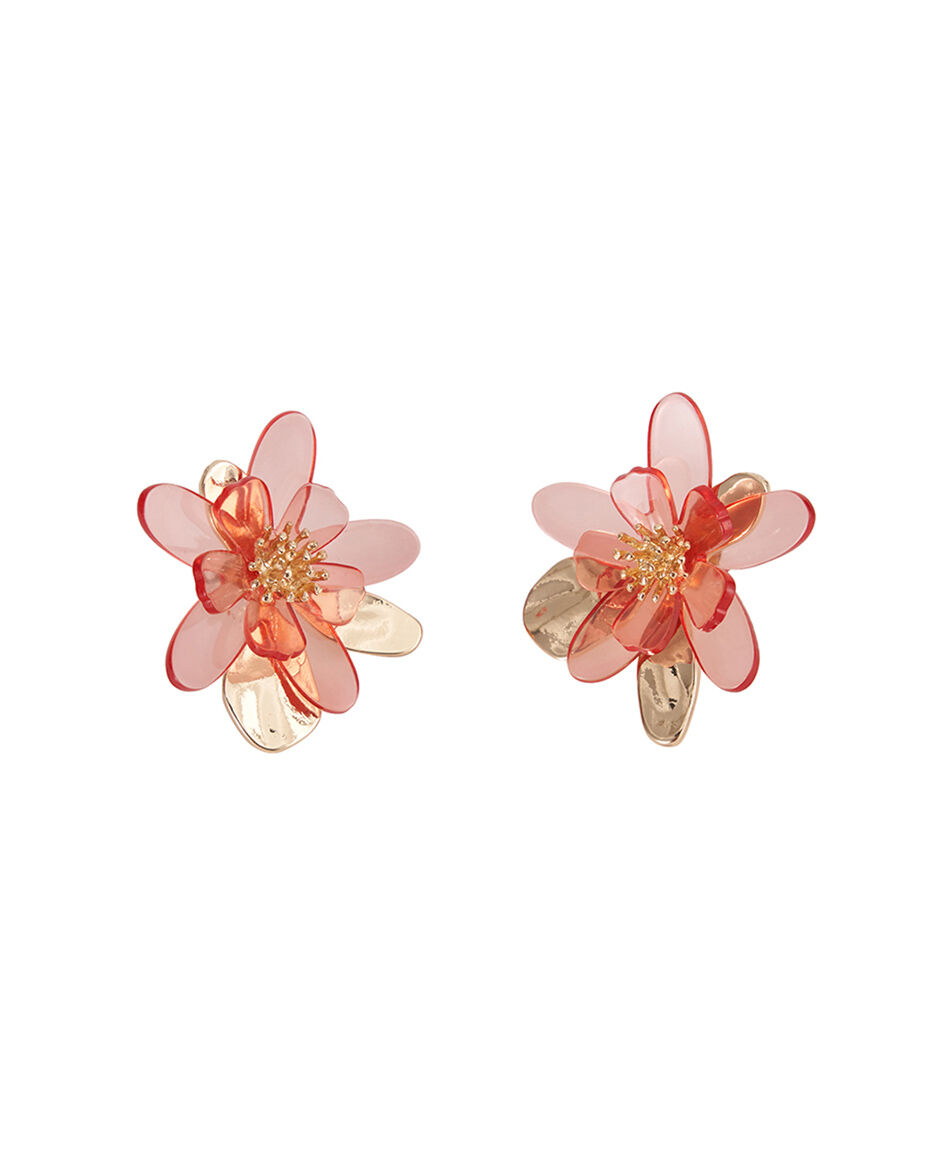 Aros mujer flor colores