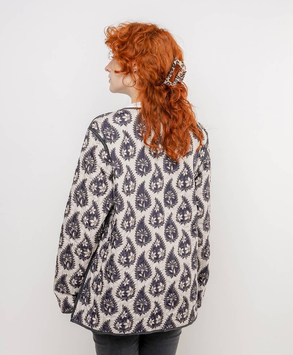 Parka mujer reversible print