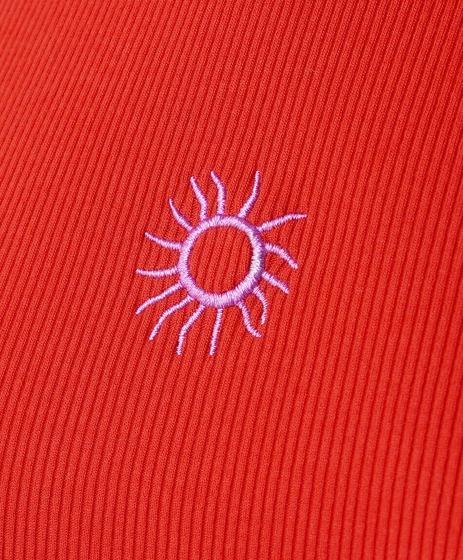 Polera mujer sol bordado