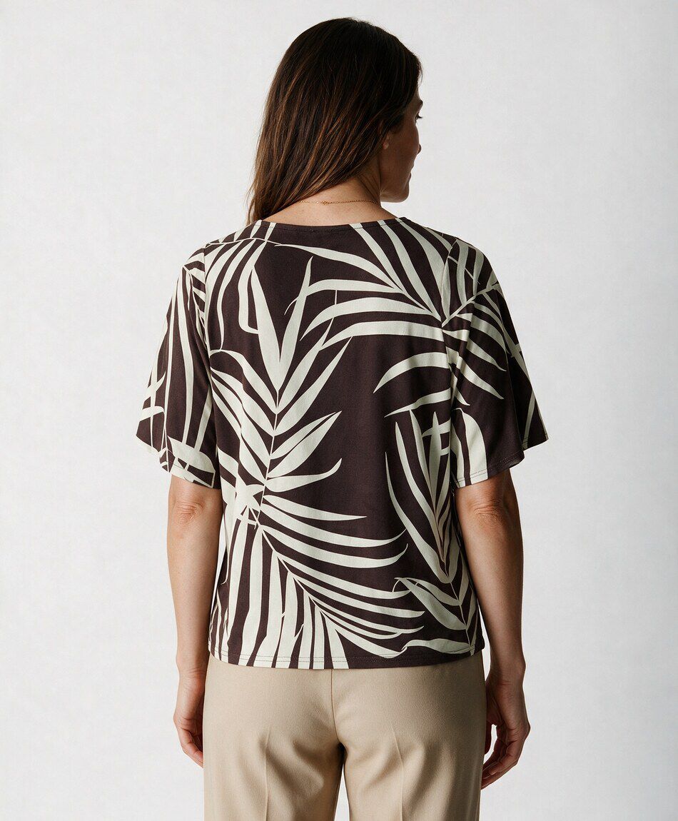 Polera mujer hojas