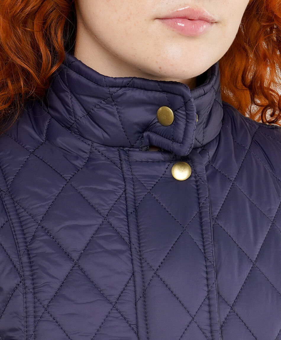 Parka mujer sin mangas entallada blue