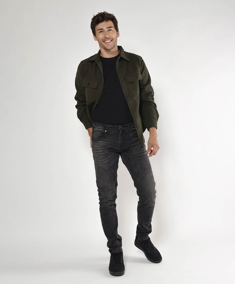 Jeans hombre desgastado skinny fit