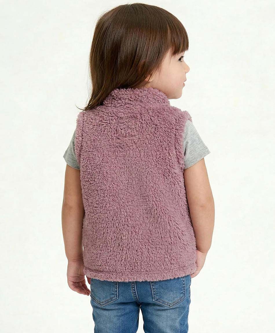 Poler&oacute;n beb&eacute; vest chiporro sin mangas pink