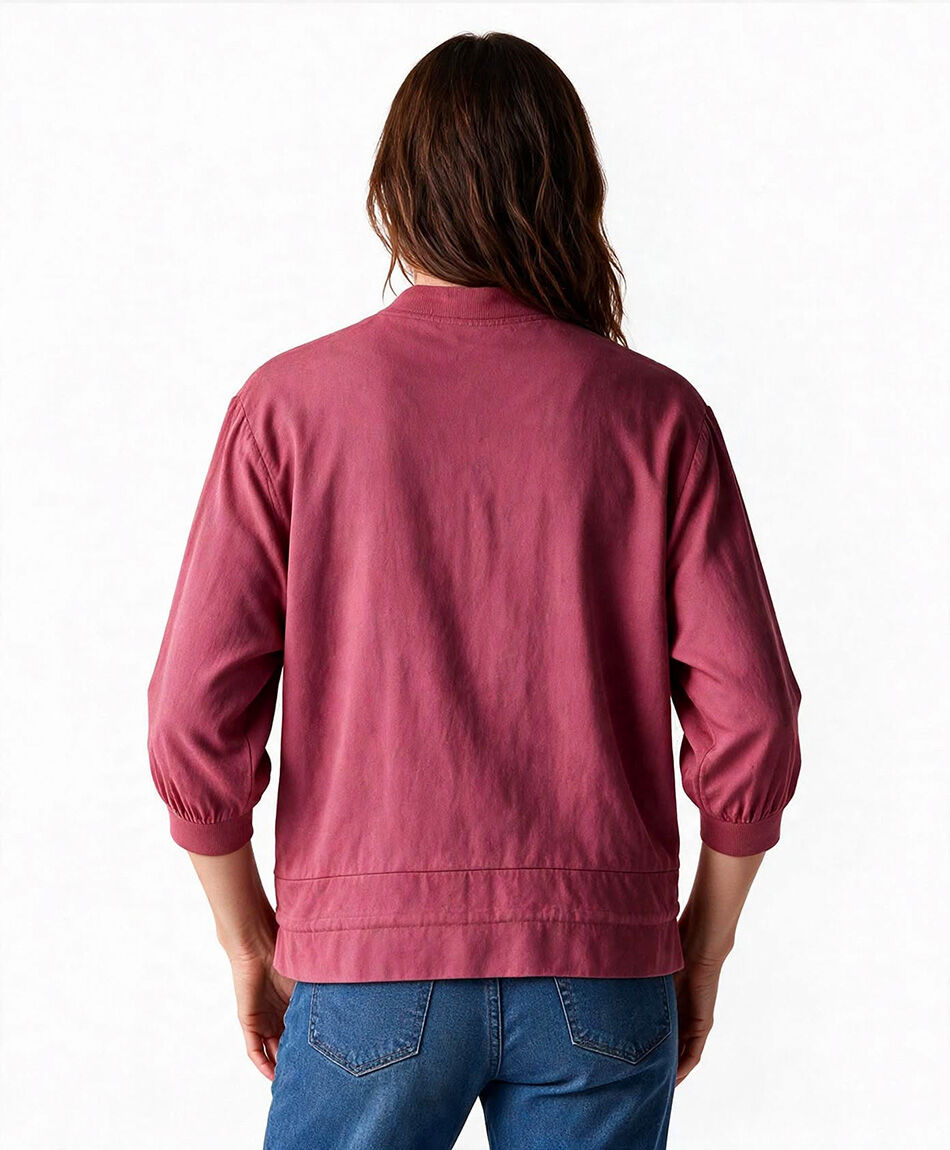 Chaqueta mujer bolsillos lino