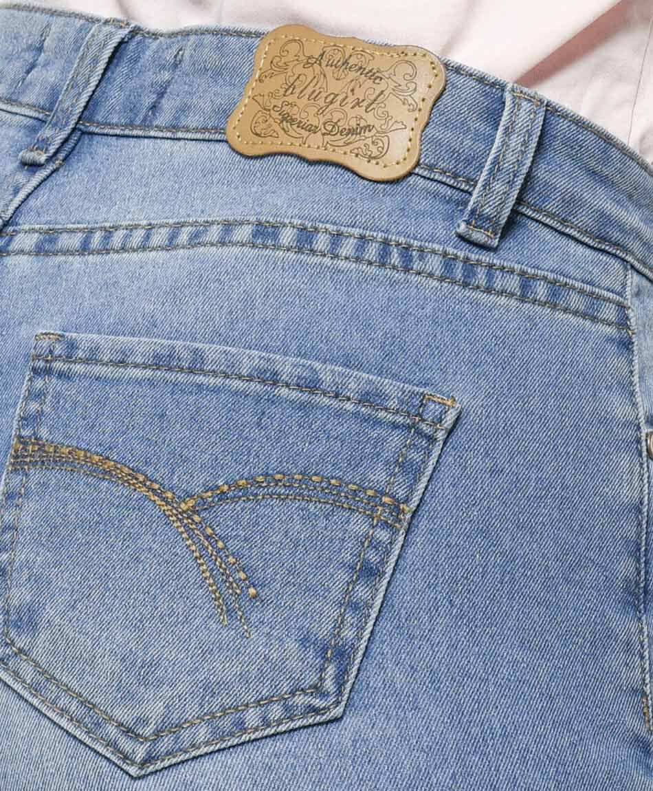 Jeans mujer bordado perlas