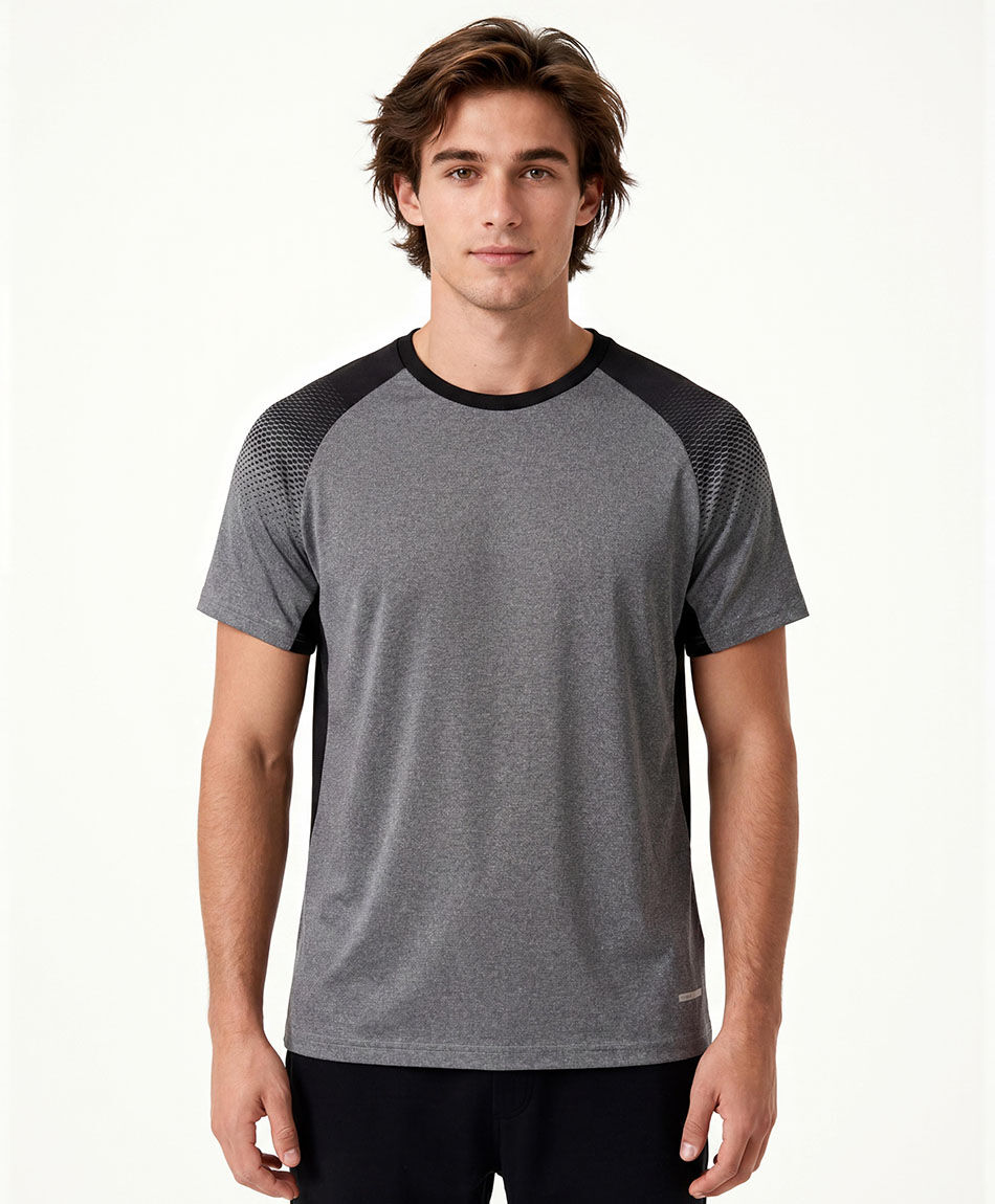 Polera deportiva hombre melange degrad&eacute;