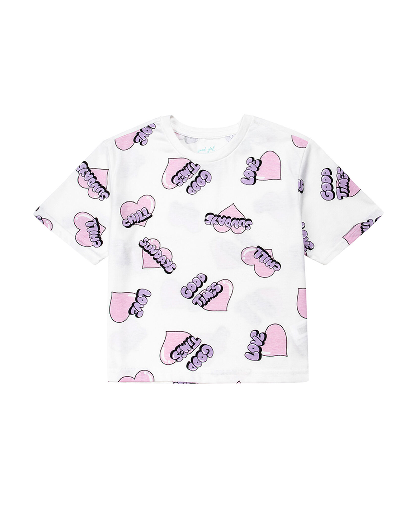 Polera niña corazones Polera niña corazones