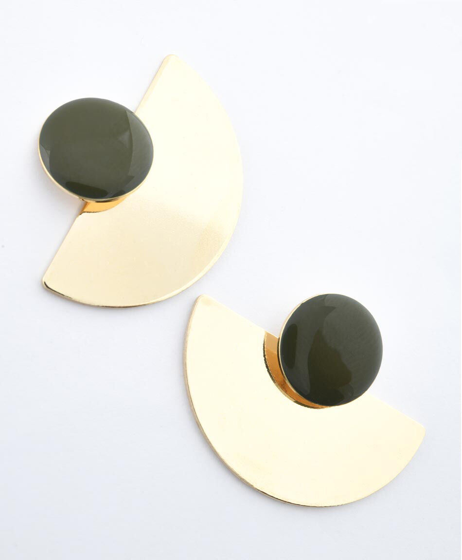 Aros mujer semi círculos